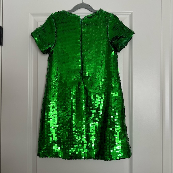 Lola + The Boys Vibrant Green Sequin Dress 8 - Picture 3 of 3